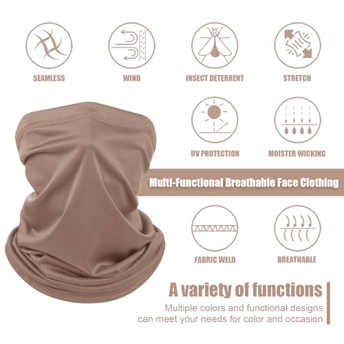 Image of Geyoga 6 /9 Pcs Summer UV Protection Cooling Neck Gaiter Scarf Face Clothing Neck Gaiter Mask Sunscreen Breathable Bandana