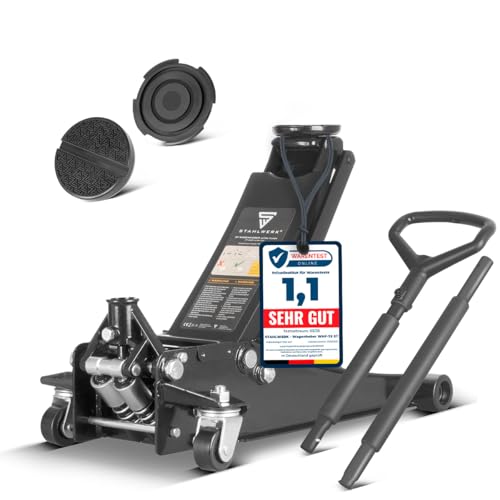 STAHLWERK Hydraulischer Wagenheber mit 3 t Tragkraft - extra...