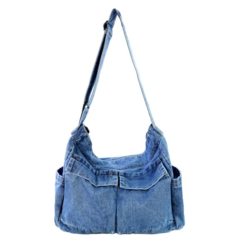 AdiStylinno Jeans Tasche Damen, Große Kapazität Denim Crossbody Bag...