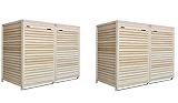 mülltonnenschrank edelstahl FASSUNGSVERMÖGEN: für Mülltonnen von 120L bis 240 L, Maße für 2 Tonnen:. H 114 cm x B 133 cm x T 77 cm. Sie bekommen zwei doppelten Boxen für 4 Tonnen insgesamt. Sie können Ihre Mülltonnenbox beliebig erweitern, in dem Sie die Boxen kombinieren.