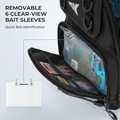 Image of KastKing BaitSpace Fishing Sling Bag, Fishing Backpack with Rod Holder