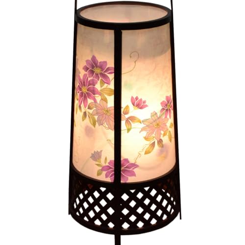 盆提灯 コンパクト和照灯 回転灯 高さ47cm 直径20cm 6号 竹 インテリア提灯 おしゃれな提灯 岐阜ちょうちん モダンデザイン