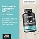 OnEnergy ALA – Alpha-Liponsäure 600 mg – 120 pflanzliche Kapseln – 4-Monats-Vorrat – Hohe Dosierung – Für Sportler und körperlich aktive Personen – Energieboost