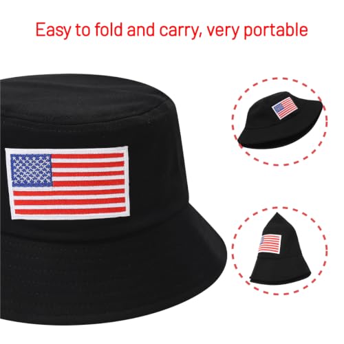 Image of Cotton Bucket Hat for Women Men Summer Travel Sun Beach Bucket Cap, Unisex Outdoor Fisherman Hat