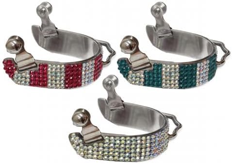 Showman Ladies Crystal Rhinestone Bumper Spurs