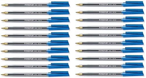 Stylos à bille Staedtler encre bleue pointe moyenne 0,5 mm fournitures de bureau