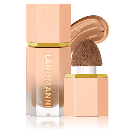 URQT Highly Pigmented Liquid Contour - Built-in Sponge Tip Sculpted Complexion Wand Contour Long Lasting Natural Weightless Buildable Highlighters Contour Contouring Bronzer (#101 GOLDEN SUN)