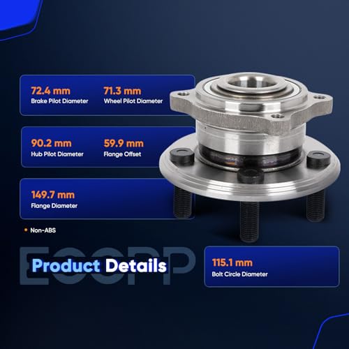 Image of ECCPP Wheel Hub s for Chrysler 300 2015-2021 for Dodge Challenger