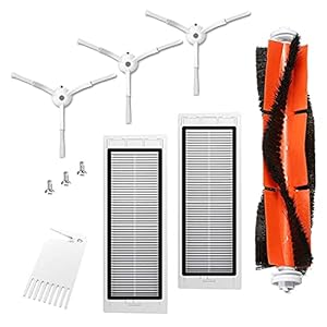 Zubehör für Xiaomi Saugroboter, Ersatzteile für Xiaomi Roborock S50 S51 S55 S5 max S6 S60 S65 Saugroboter, HEPA Filter, Hauptbürste, Seitenbürste – 10 teilig