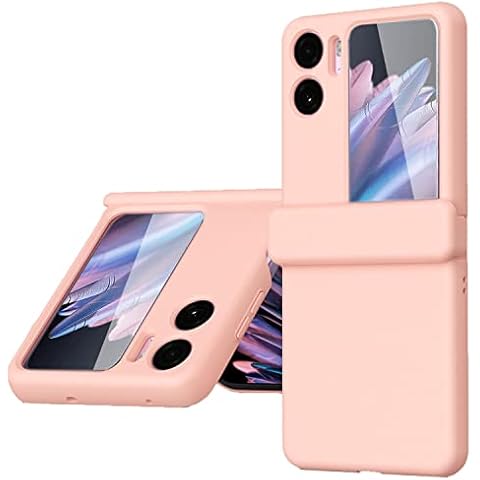 NINKI Case Compatible Oppo Find N2 Flip Case with Screen Protector, Magnetic Hinge Protection Soft Lightweight Anti-Fingerprint Anti-Scratch Anti-Fall Shockproof Case for Oppo Find N2 Flip Girls Pink Cover