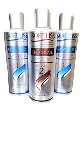 Keratin Brazilian Treatment kit 16oz Soft Liss Chocolate (Keratina de Chocolate) Hair Treatment Formaldehyde Free