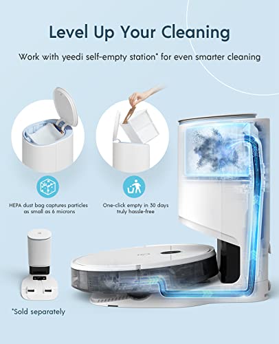 yeedi-Vac-Hybrid-Robot-Aspirador-y-Fregasuelos-Limpieza-Profunda-con-2500-Pa-de-Succion-Mapeo-Inteligente-Deteccion-de-Alfombras-App-Control-Alexa-Google-Home-Ideal-para-Familia-de-Mascotas