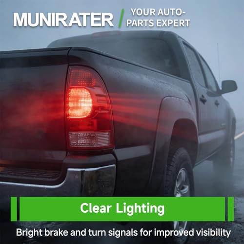 Image of munirater Tail Lights Assembly Rear Brake Lamps Replacement for T-acoma 2005-2015 Pickup Taillights Left and Right Side (Halogen Red)