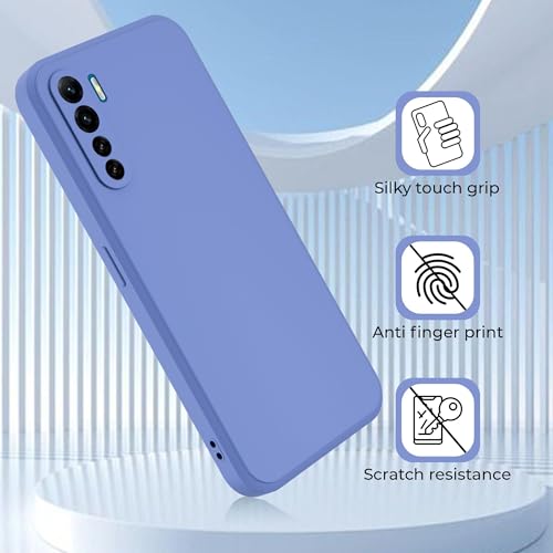 Image of A rtistque Back Cover Case for Oppo F15 with Camera Protection | Shockproof TPU | Stylish Protective Design | Slim Fit | Ultra Matte | Oppo F15 Back Cover - Blue