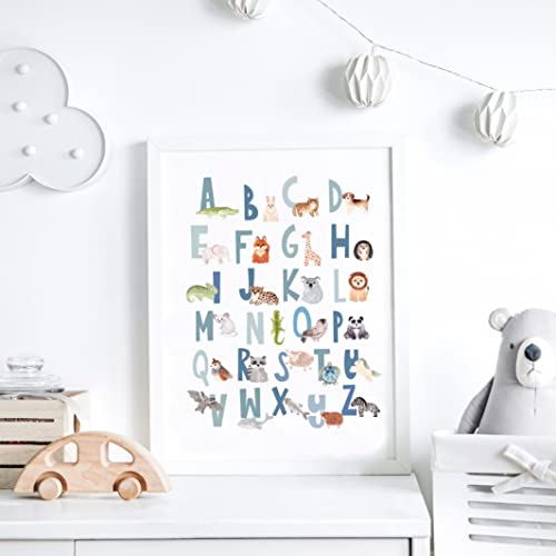 Scandi Animal Alphabet, Children's Educational Print, Boho Animal Alphabet Poster, Peg Animal Alphabet - Image 3