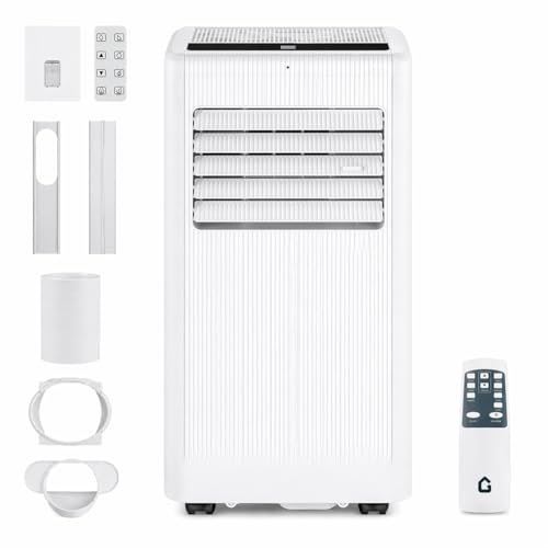 Image of 10,000 BTU Portable Air Conditioners, 4-in-1 Free Standing Cooling AC Unit with Dehumidifier Fan Function, Cools Room up 450 Sq. Ft, Auto Swing, Sleep Mode, 24H Timer, for bedroom