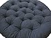Produktbild Papasansessel Kissen, Polster Bodenkissen für Schwenksessel, Rund Papasan Sessel, Polyrattan Sessel - Durchmesser 110 cm und Kissenstärke 10-12cm (Anthrazit)