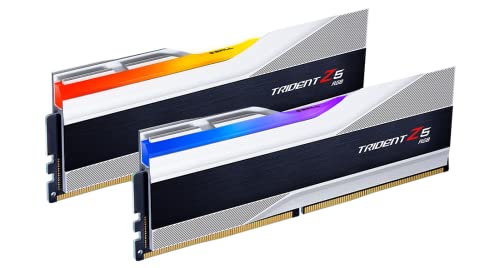 Image of G.Skill Trident Z5 RGB (Intel XMP) 32GB (2 x 16GB) DDR5 5600 CL36-36-36-76 1.20V Dual Channel Desktop Memory /RAM - F5-5600U3636C16GX2-TZ5RS (Silver)