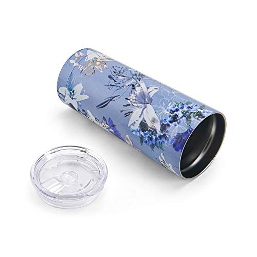 Image of BUILT 5237924 Vacuum Insulated Tumbler Double Wall, 20-Ounce, Pewter Lily