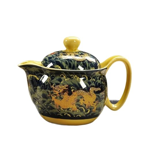 YGLEEULI Ceramic Tea Pot with Strainer, Elegant Porcelain