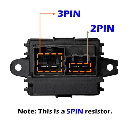 HVAC Blower Motor Resistor 13503201 (5Pin) Compatible with Buick Cascada Enclave Lacrosse,Chevy Avalanche Camaro Silverado Suburban Tahoe Traverse,Cadillac Escalade,GMC Acadia Sierra Yukon,Ford Edge