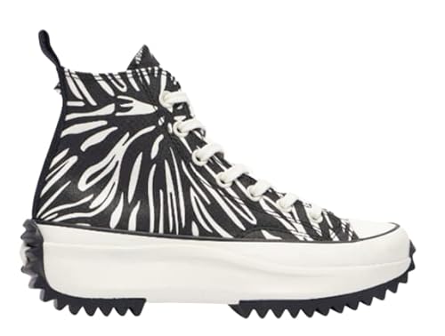 Converse Run Star Hike Canvas Platform, Men's Sneaker, Black White Zebra, 8 US