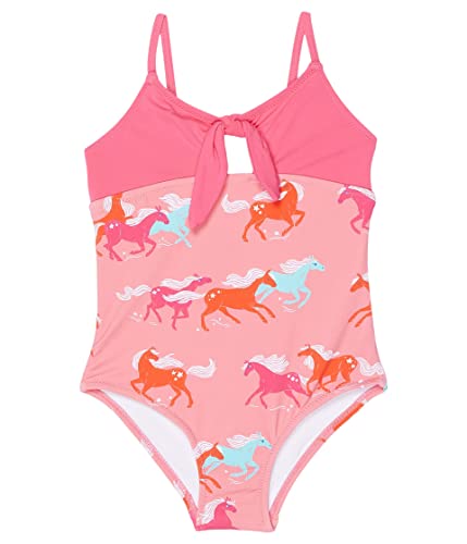 Image of Tie Front Swimsuit with Playful Horses by Hatley