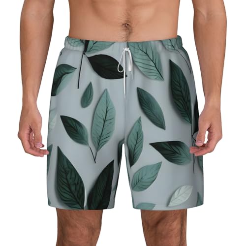 Bañador de secado rápido para hombre traje de baño ligero de playa hojas