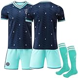 2026 Fußball Trikot Kinder Erwachsene Namen und Nummer Fussballtrikot Heim- Auswärtstrikots Fussball Trikot Set mit Football T-Shirt, Shorts, Socken