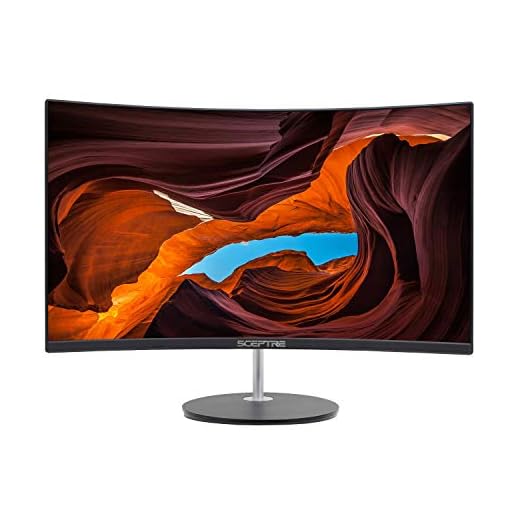 Sceptre Curved 27" 75Hz LED Monitor HDMI VGA Build-In Speakers, EDGE-LESS Metal Black 2019 (C275W-1920RN)