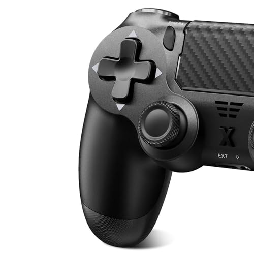 Lizoak ワイヤレス コントローラー (PS-4用)、PS-4/Pro/Slim/PC用ワイヤレス コントローラー、Bluetooth ゲームパッド ジョイスティック、デュアル振動タッチパネル、3.5mmオーディオジャック、6軸