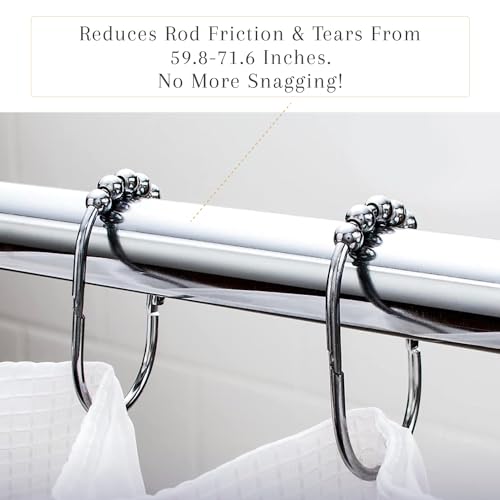 image for 2 Lb. Depot Shower Curtain Ring - Set of 12 Easy Glide Rollers with Po