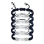 09 Silver Navy Blue Pack of 5