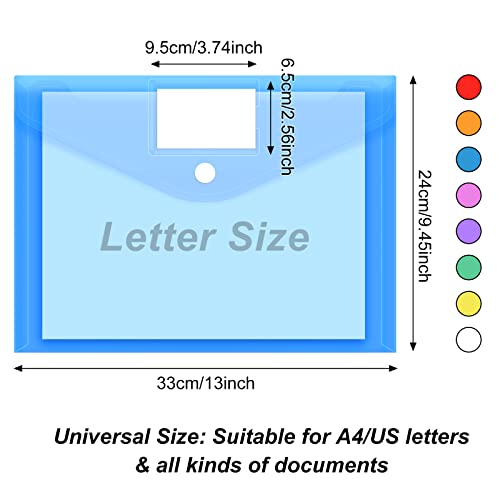 image for EOOUT 45 Pack Plastic Envelopes Poly Envelopes, Clear Document File Fo