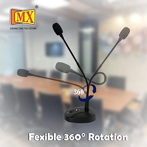 Image of MX Professional Gooseneck Flexible Table Top Conference Microphone for Variety of Meeting Conference Lecture and Other Occasions