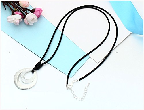 Hongye Brushed Pendant Necklace For Men For Women (Silver) #TOP4