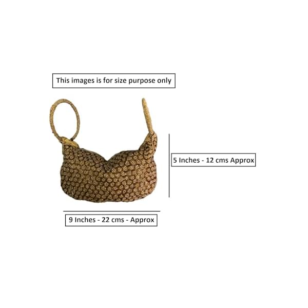 OLL potli bag for ladies |traditional indian wristlet | women handbags | ethnic zari fashion Potli bag | wedding potli bag - Image 4