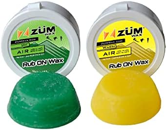 ZUMWax RUB ON Wax Ski/Snowboard/Nordic/Cross-Country Sample Pack - Universal (All Temps) and Warm Temps Rub On - Super-Fast!!! Environmentally Friendly & Non-Toxic! Perfect for Touring!