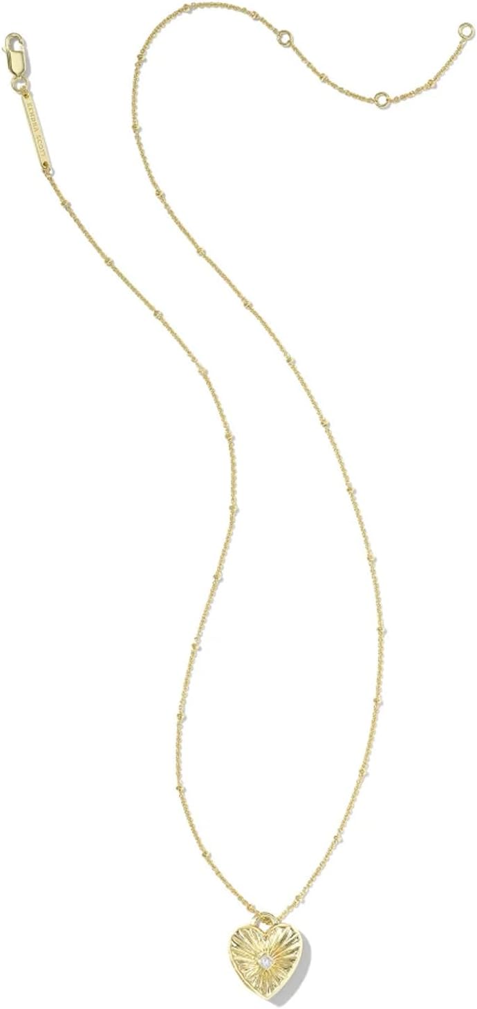 Kendra Scott Meredith Charm Necklace, 18k Gold Vermeil, White Topaz
