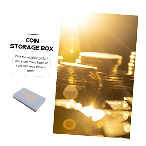 Caja organizadora multi-cuadrícula para monedas de plástico miniatura 6