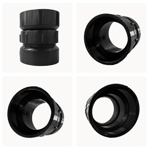 Image of Lesso 1 1 /2''ABS Union 1-1 /2-Inch X 1-1 /2-Inch Hub Union,Black 1.5 Inch