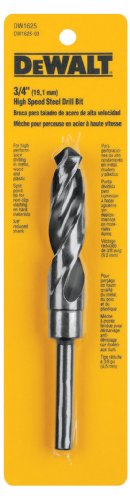 DEWALT DW1625 3/4-Inch Black Oxide 1/2-Inch Shank Reduced Shank Twist Drill Bit