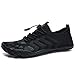 Produktbild IceUnicorn Barfußschuhe Herren Damen Zehenschuhe Aquaschuhe Fitness Schuhe Strandschuhe Straßenlaufschuhe Wasserschuhe(15#Schwarz, 39EU)