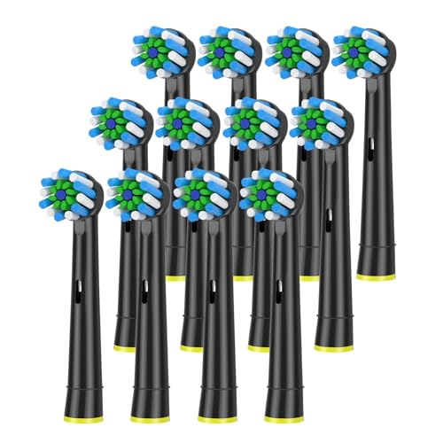 EB50 �N���X�A�N�V���������u���V�w�b�h 4/8/12/16�� �݊���������܂����y D12 D16 D100 3757 3709 Pro3 Pro1max�d�����u���V�Ή�(12pcs Black)