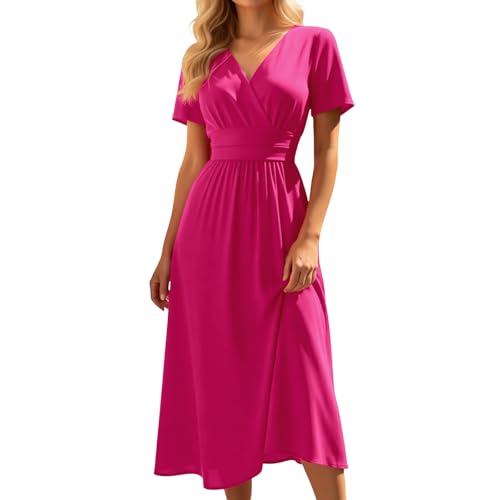 Vestido largo bohemio para mujer maxi informal con estampado floral A63