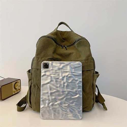 MaxxCloud Cute College Laptop Backpack for Women, Heavy Cotton, Retro Canvas Backpack Travel Bag4