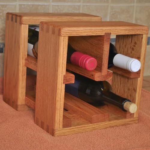 Soporte para Botellas de Vino de Madera 9x9x11 pulgadas miniatura 1