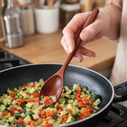 5-Piece Wooden Spoon and Utensil Set, Essential Wooden Cooking Tools for Your Kitchen Needs - Image 4