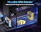 Coleshome Gaming Tisch mit LED, 130 × 100 cm Reversibler Gaming Schreibtisch mit Schubladen & Steckdosen, Eckschreibtisch mit Ablagefach & Stauraum, Schwarz