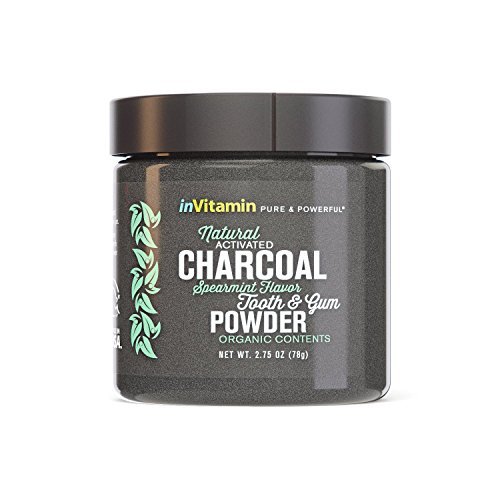 Whitening Tooth Powder with Activated Charcoal for Teeth and Gums (Refreshing Spearmint)
